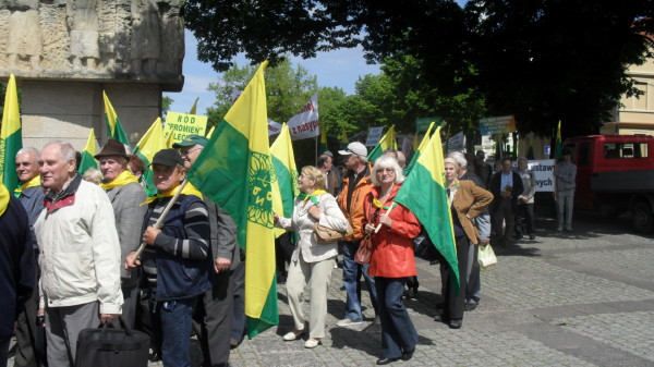 Protest działkowców w Zielonej Górze